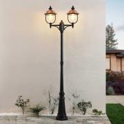 Lindby udendørslampe Clint, 225 cm, 2 lyskilder, saltvandsresistent, E...