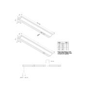 ModuLite F LED-underskabsbelysning, sort, 45 cm, 3.000 K, aluminium