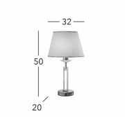 Kolarz Imperial bordlampe, højde 50 cm, messingfarvet