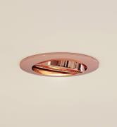 Prios forsænket loftlampe Fibur, kobber, aluminium, Ø 8,2 cm