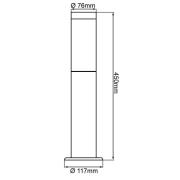 Dody sokkellampe, sort, metal, plast, E27