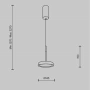 Maytoni LED-hængelampe El, Ø 15,3 cm, hvid, aluminium