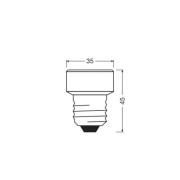 OSRAM LED-pære Star Flat E27 3,5W 2700K udskiftelig ring.