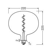 OSRAM LED Vintage 1906 Big Globe E27 4,5W 818 Filament smoke