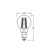 OSRAM LED-filamentpære dråbe E14 1,2W filament 4000K 255lm