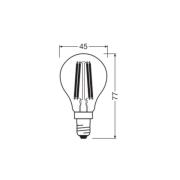 OSRAM LED-filamentpære dråbe E14 1,2W filament 2700K 255lm