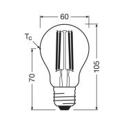 OSRAM LED-filamentpære E27 3,8W 2700K dæmpbar