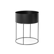 ferm LIVING Plant Box Round, sort, Ø 40 cm, stål