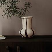 ferm LIVING Riban-vase, beige, 19 cm, glas, mundblæst