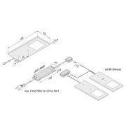 Eco-Pad F LED-underskabsbelysning, 2, 4.000 K, alu