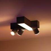 Philips Hue LED-spotlight Centris Cross sort 3 lyskilder RGB CCT