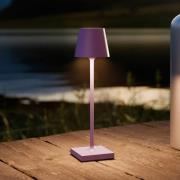 Nuindie pocket LED genopladelig bordlampe, lilla, IP54, dæmpbar