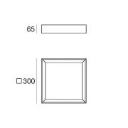 LED-loftlampe Tara Q, 30 x 30 cm, sort, 3.000 K, aluminium