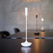 Nucandle LED genopladelig bordlampe, hvid, IP54, dæmpbar