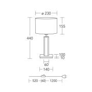 HerzBlut bordlampe Karl G, rund, træ/granit, hvid, E27