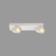 Spotlight loftlampe, hvid, 2 lyskilder, aluminium, GU10