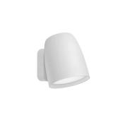 Bover udendørs LED-væglampe Nut, hvid, aluminium/stål, højde 13,5 cm