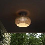 Bover udendørs loftlampe Perris, brun/brun, Ø 47 cm