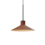 Bover LED-hængelampe Platet, sort/terracotta, Ø 20 cm