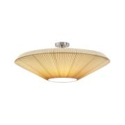 Bover Siam 80 loftlampe, nikkel/cremefarvet, plast