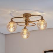 Binah loftlampe rav/antikt guld 3 lyskilder Ø 60 cm glas/metal