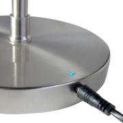 LED-gulvlampe Comfort, nikkel, 135 cm metal CCT dæmper