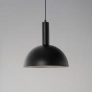 Vitrum cupola M hængelampe, sort, halvcirkelformet, Ø 30 cm