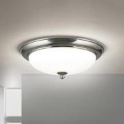 Empire loftlampe, Ø 35,5 cm, mat nikkel, mat opalglas