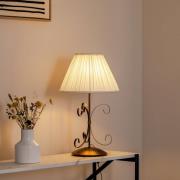 Bordlampe Grande Odino, 1 lyskilde, bronzefarvet, tekstil