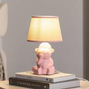 Monkey bordlampe, pink, keramik, 28 cm høj, E14