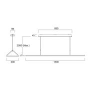 Sylvania LED-pendellampe Areum, 150 x 30 cm, 840