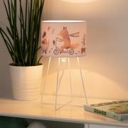 Bordlampe Ferdi Kids, tekstil, metal, hvid, farverig