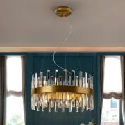 Grace-pendel, jern, glas, rund, Ø 55 cm, 14-lys.