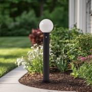 Lindby vejlampe Dangan, hvid, 90 cm, glas, sensor