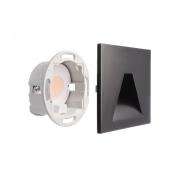 LED-vægindbygningslampe SET Alwaid sort 8x8 cm vinkel 2.700 K
