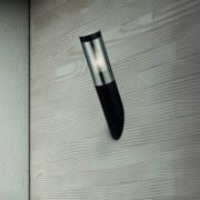Batton udendørs væglampe, IP44, sort, metal, E27
