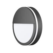 Udendørs LED-væglampe CMD 9085, antracit, Ø 25 cm, linse