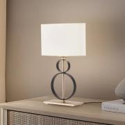 Bordlampe Priam, sort/guld, stål, højde 42 cm