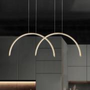 LED-pendellampe Megan, længde 95 cm, guldfarvet, 2 lyskilder.