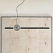 LED-hængelampe Anais, sort/grøn, længde 100 cm, kunststen