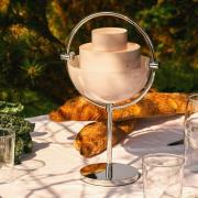 Gubi Akku-bordlampe-Multi-Lite, krom/lilla, højde 30 cm