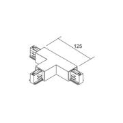 Ivela T-forbinder LKM DALI, sort, leder til venstre, 3-faset