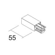 Ivela indgang venstre SQUARE 48 V, sort, plast