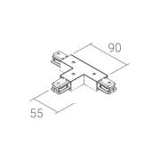 Ivela T-forbindelsesstykke SQUARE 48 V, hvid, beskyttelsesleder til hø...