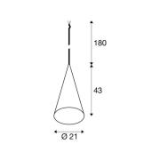 SLV Hængelampe Magico, Ø 21 cm, sort/guldfarvet, metal