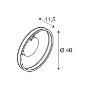 SLV LED-loftlampe One, Ø 40 cm, hvid, metal, CCT