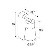 SLV væglampe Puri 2.0 Cone, hvid, bredde 15 cm, metal