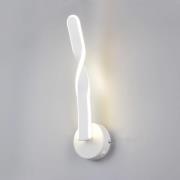 LED-væglampe Ginko, hvid mat, metal, højde 45,5 cm