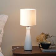 Markslöjd bordlampe Birillo, hvid, tekstil/keramik, E14