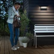 Philips udendørs LED-væglampe Bustan 2-pak Sensor 2.700K
